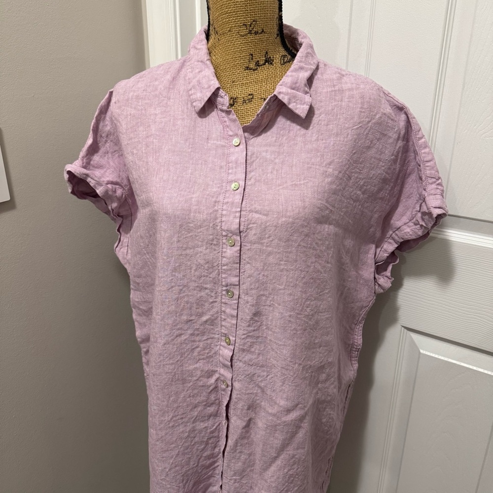 Tahari Linen Button Down Dress (runs small)